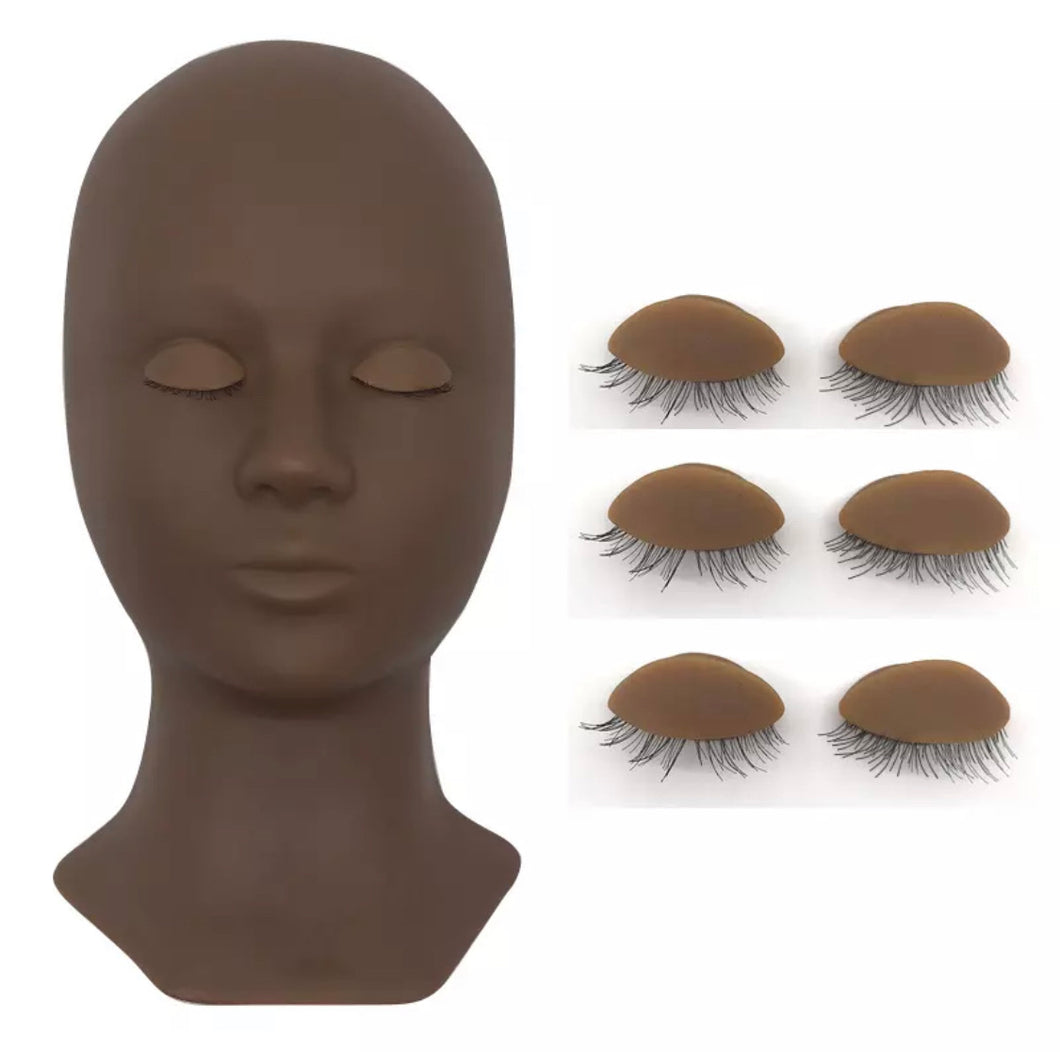 Lash That Doll Luxury Mannequin Head with Replacement Eyelids